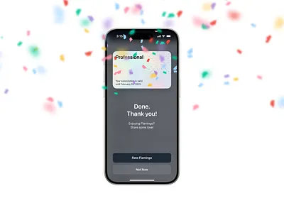 Subscription success screen app confetti ios subscription success