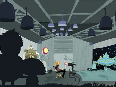 Berta and Ufo animation illustration