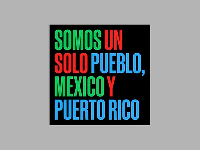Somos Un Solo Pueblo, Mexico Y Puerto Rico Event Identity branding event identity graphic design identity logo