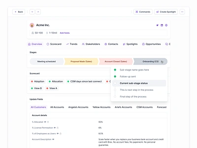 Company profile (2) account profile accounts api apollo clearbit company profile crm dashboard flow funnel hubspot linear lusha onboarding saas sales sales funnel salesforce salesloft zoominfo