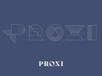 Pictogram Letterforms for Proxi Restaurant branding identity lettering restaurant
