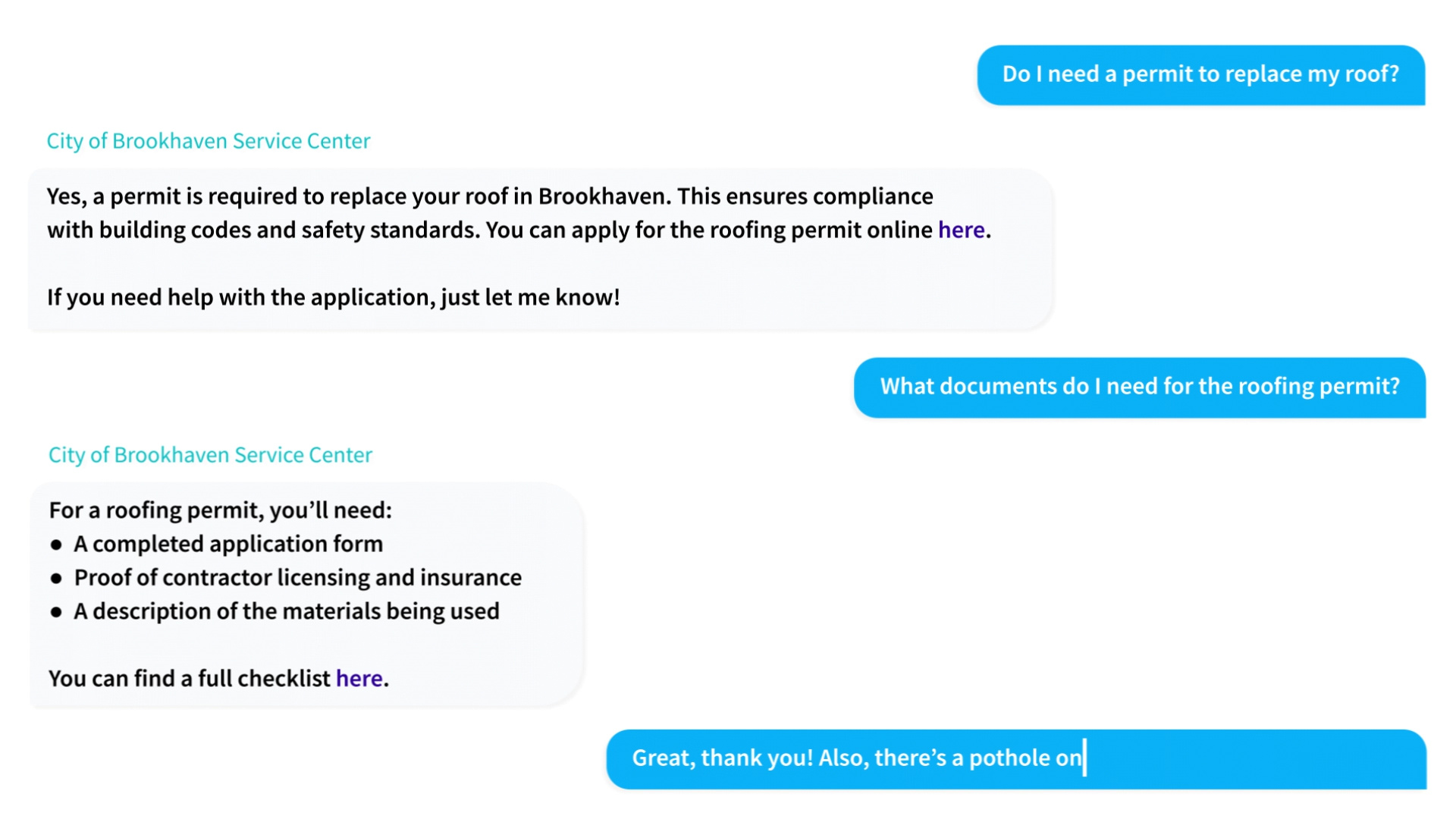 AI Chatbot for a City Service Center after effects agent ai animation chatbot message motion design motion graphics text video virtual