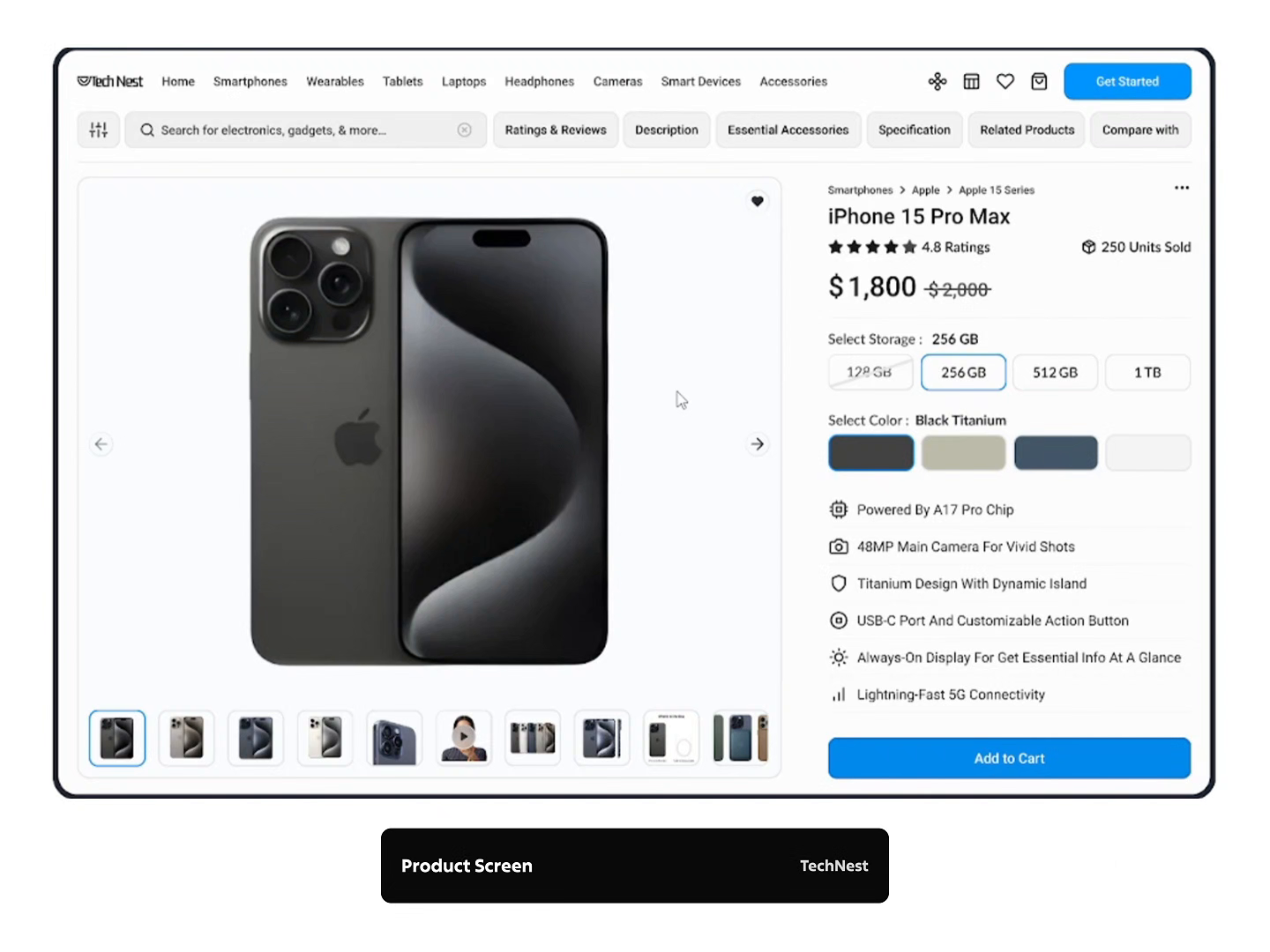 Example of Conversion Optimized E Commerce Design