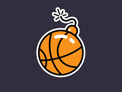 Droppin' Bombs Basketball Illustration art basketball bomb concept creative design graphic design identity illustration logo design vector