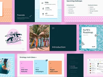 Pitch Deck templates b2b branding canva dark mode pitch deck powerpoint presentation saas slides ui