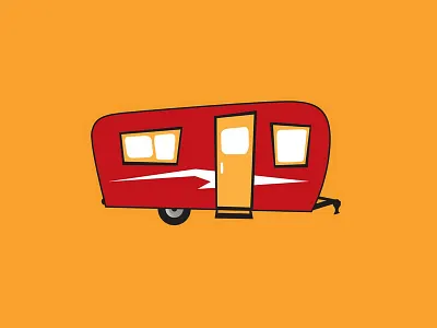 White Trash Camper Trailer Illustration art branding camper creative design graphic design illustration trailer vector