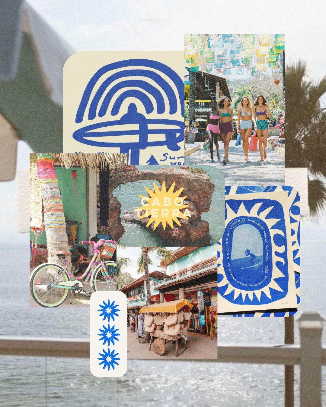 Experience Insider - Mood Board + Logo aesthetic agency beach brand branding illustration inspiration logo logo design marketing mexico moodboard ocean surf vacation vibes