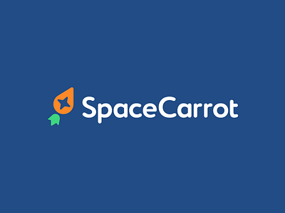 SpaceCarrot branding carrot flame friendly fun identity launch logo software space star startup symbol tech technology vegetable