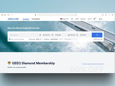 Design for Car Rental Platform adaptive design carrental design design system ui ux webdesign