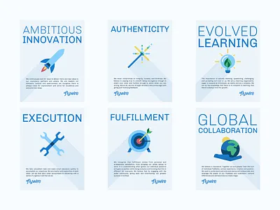 [Flywire] Values posters design icons poster values