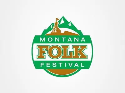Montana Folk Festival Logo Design branding design festival folk festival graphic design identity illustration logo logo design montana music vector
