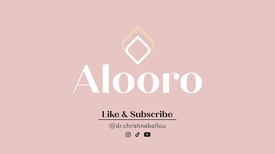 Outro Animation "Alooro" 2d 2d animation after effects animatio branding intro logo logoanimation motion design motion graphics outro video