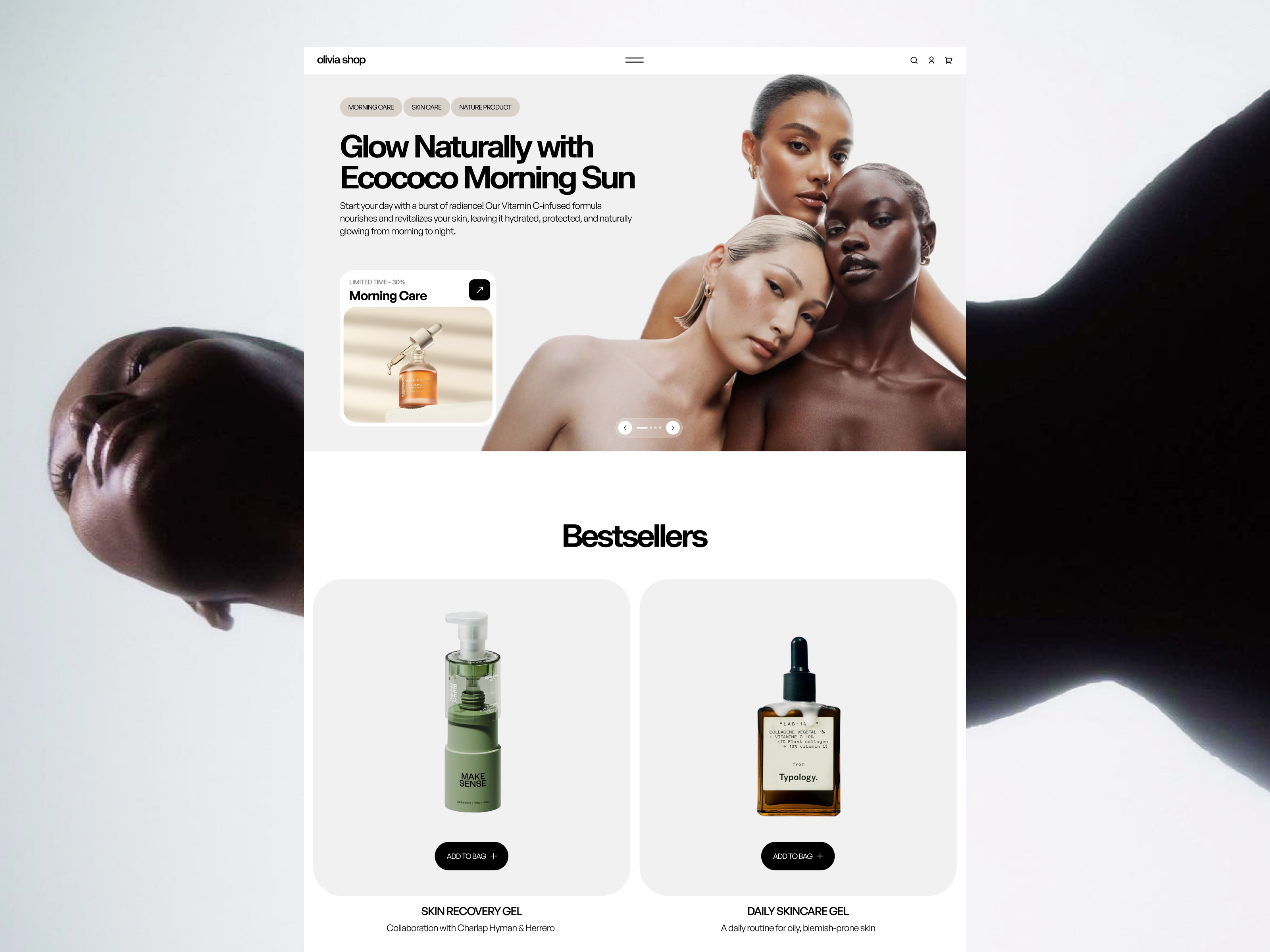 Beauty eCommerce beauty beauty app clean cosmetic ecommerce makeup shop shop skincare store ui ux web website
