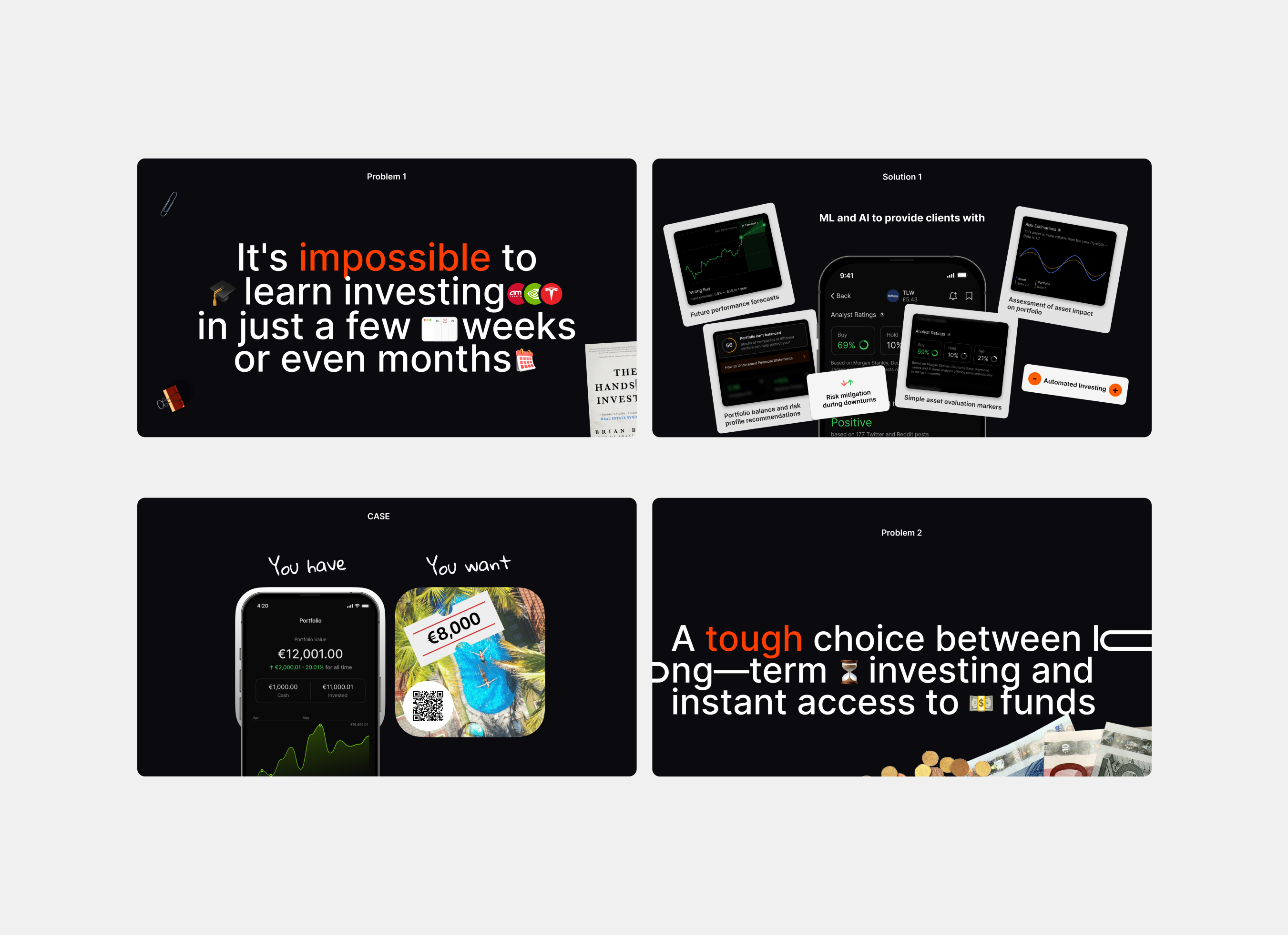 Presentation Slides deck design fintech pitchdeck presentation slides