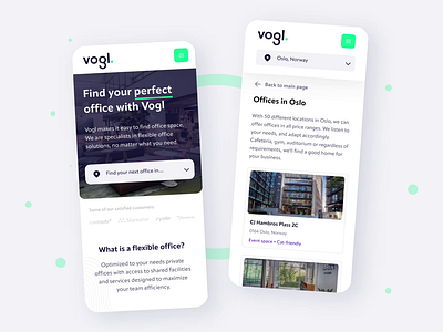 Flexible office solutions – Web animation application landing rent search ui ux web