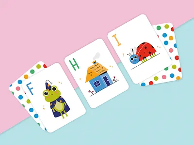 Alphabet flashcards alphabet alphabetflashcards animals illustration art artwork branding cards design character design children book children illustration children memory game design educational materials flashcards illustration kot kot package design packaging vector illustration