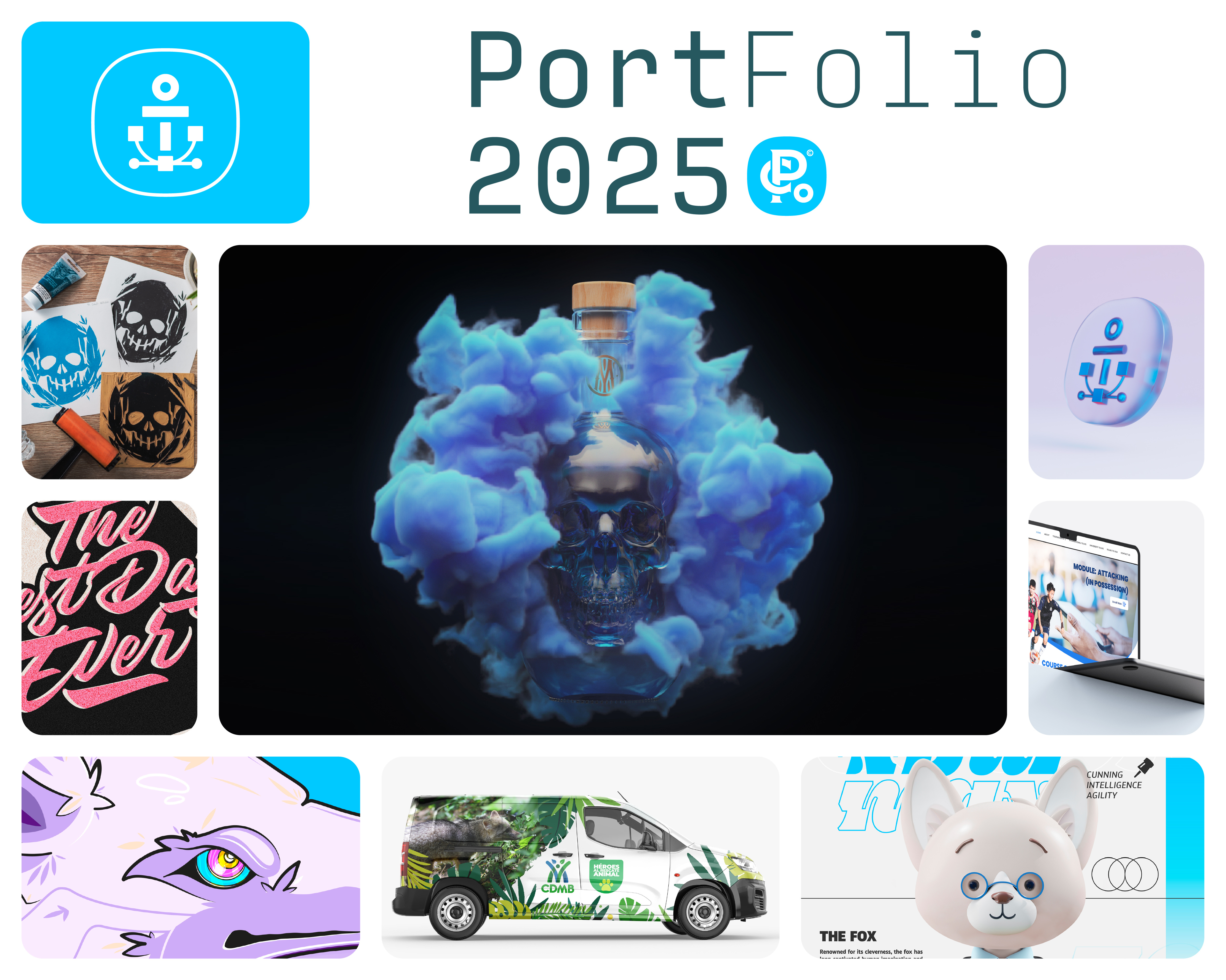 Portfolio 2025 3d branding character design graphic design illustration lettering logo ui