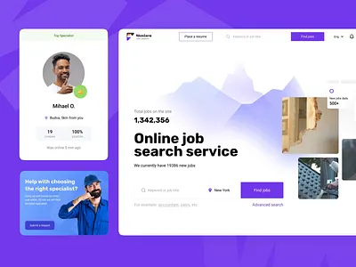 Nico: Find Job Service adaptive b2b b2p budwa build building career cleaning client illustration job logistic logo platform profile repair search service web design work