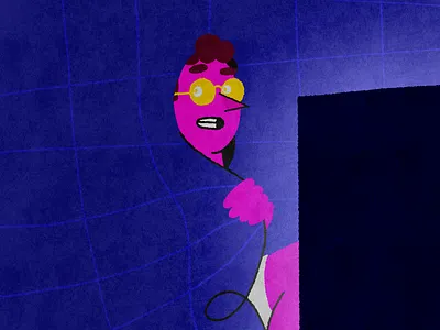 Horror Movie Night art character expressive illustration people procreate