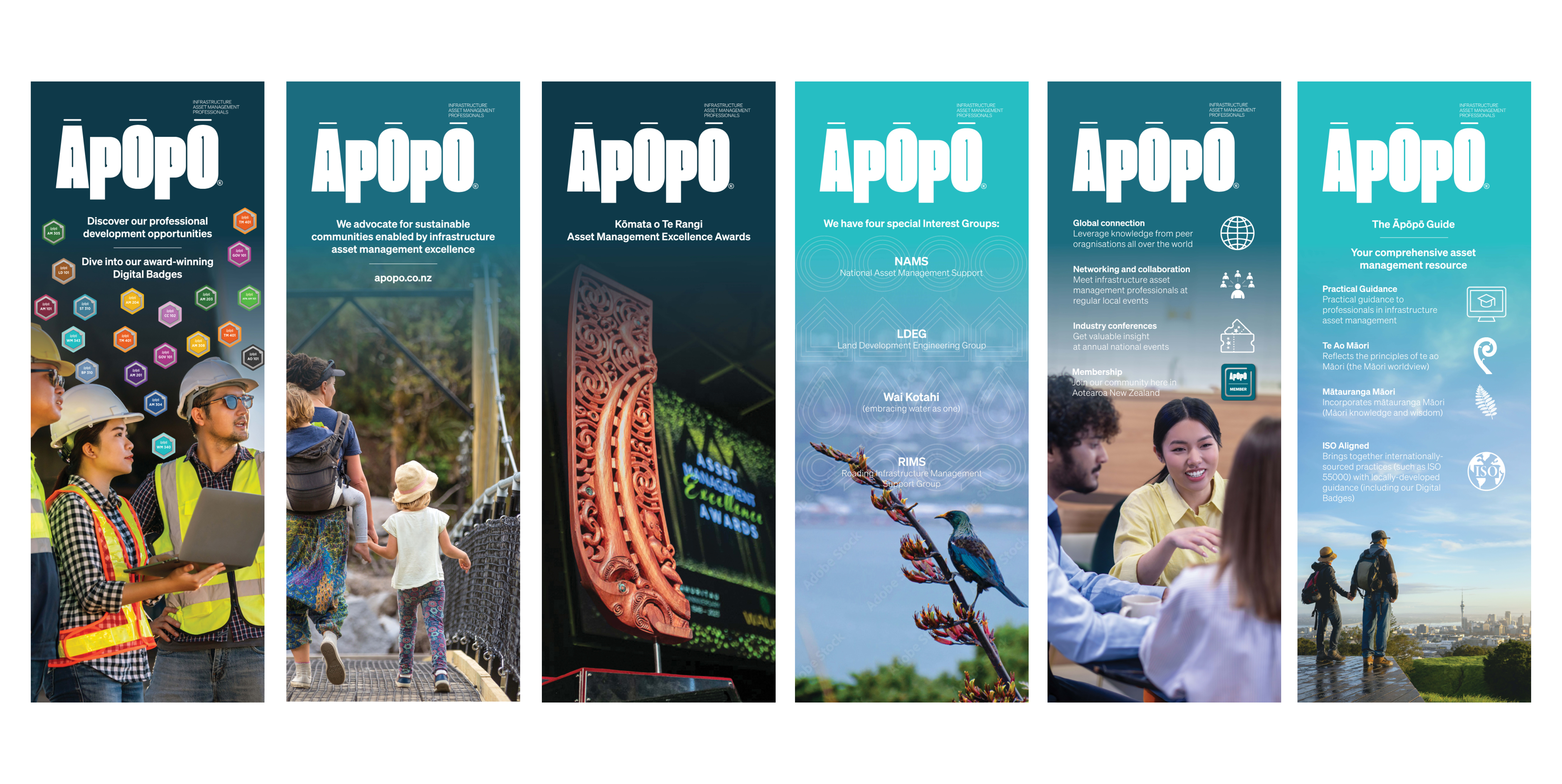 Pull-up banners for Āpōpō - 2023