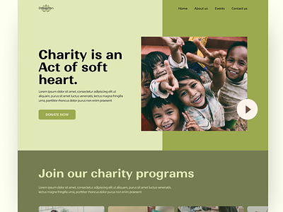 Charity & Non Profit Landing Page charity charity programs donate donation help helping kids landing page non profit ui design ux design website website design