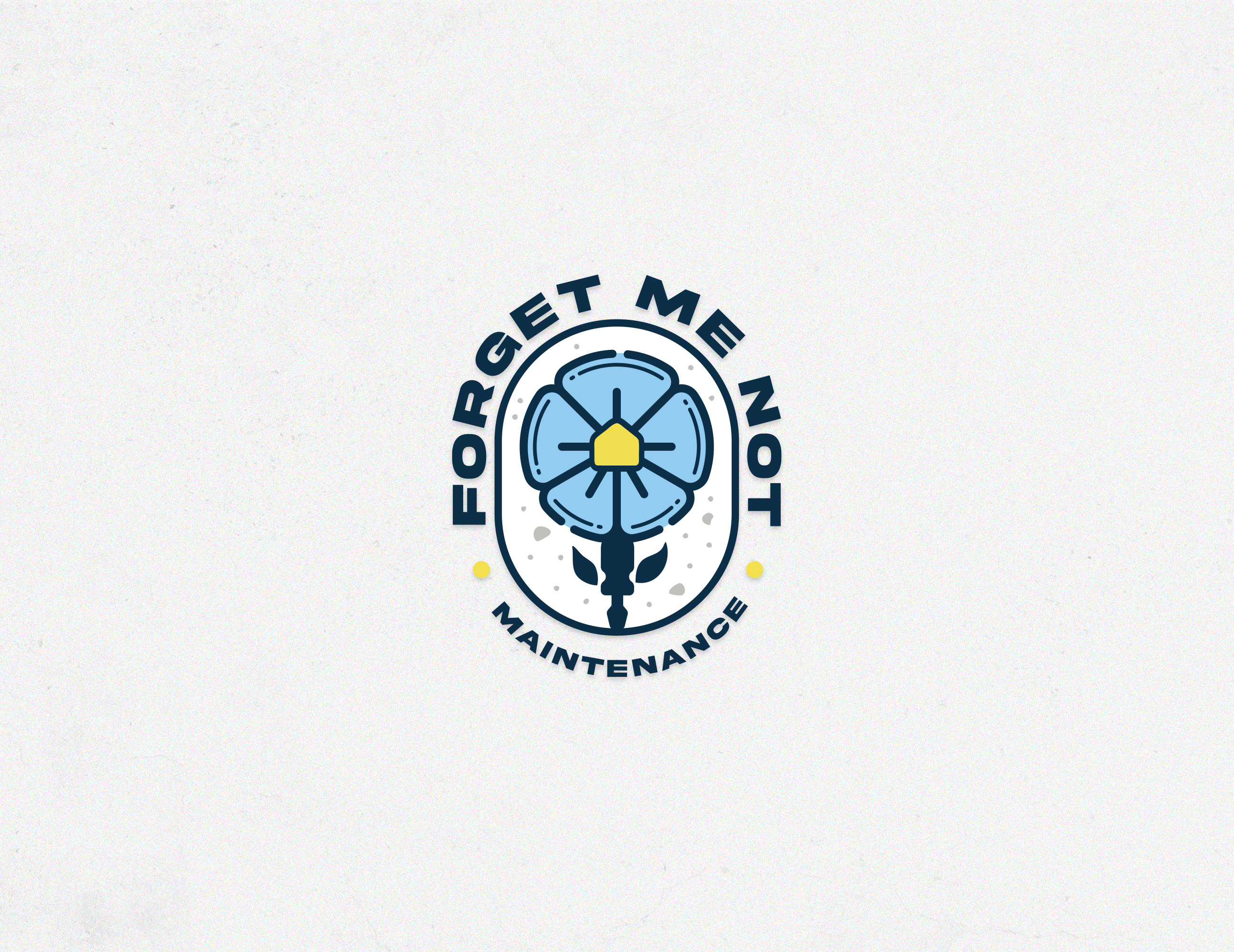 Forget Me Not blue flower branding flower forget me not icon las vegas logo logobrand maintenance peralta wordmark