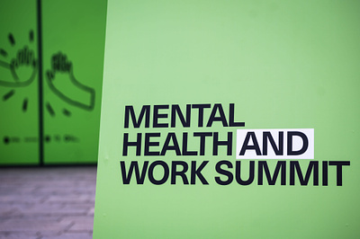 Mental Health and Work Summit animation brand branding design graphic design green icon illustration liverpool logo mental health music poster print typography ui ux vector yellow