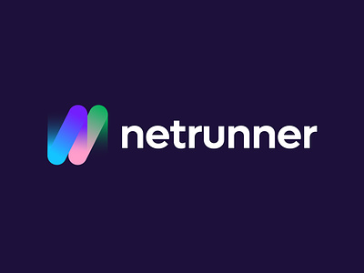 Netrunner logo concept pt.3 app biotechnology blockchain branding crypto cryptocurrency fast future futuristic lights logo monogram n polar technology