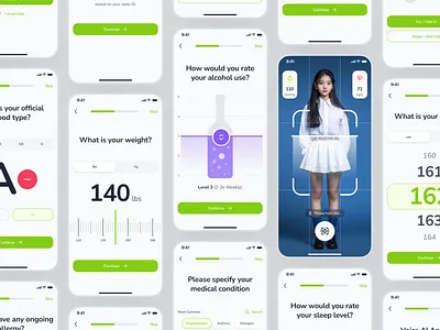 osler v2: AI Telehealth & Telemedicine App | User Assessment UI ai telehealth app assessment ui clean digital health ui epharmacy app green health assessment health onboarding medical assessment minimal modern onboarding ui pharmacy app smart health app soft telehealth ui kit telemedicine ui kit user assessment virtual health app virtual healthcare app