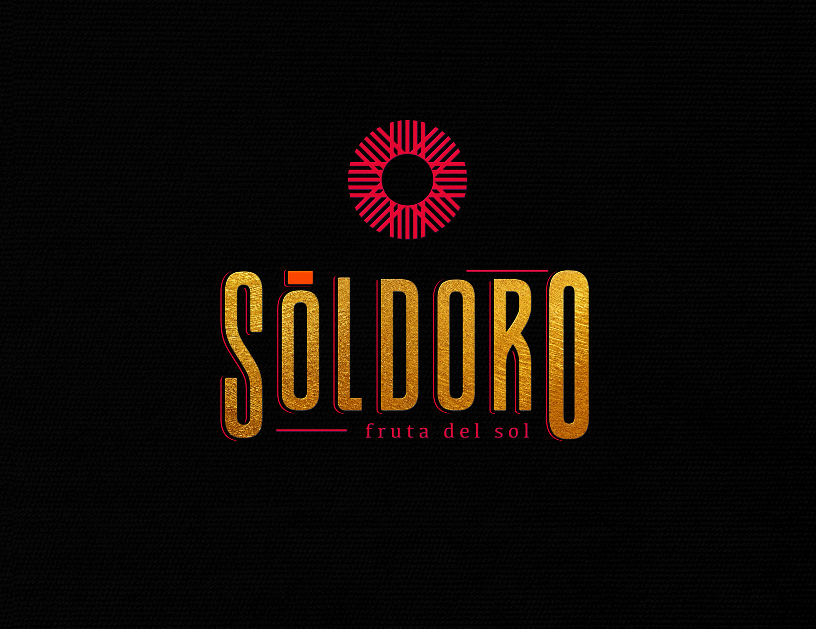 Soldoro - Fruta del Sol branding brandy del sol fruta gold icon logo proper sun whiskey