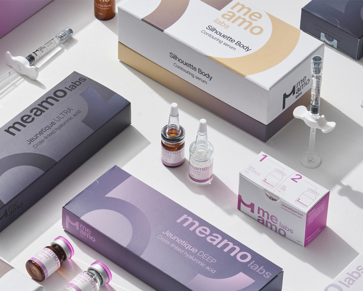 MEAMO — брендинг и упаковка для бренда космецевтики graphic design logo фунт