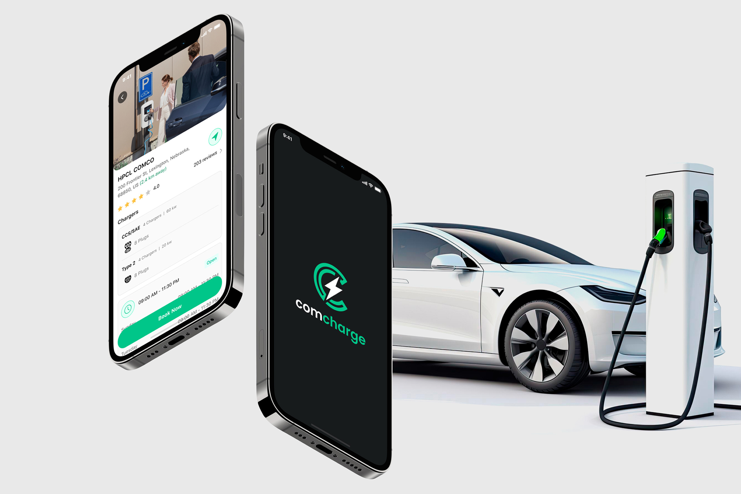 Comcharge | EV Charging | Smart Mobility android app app development comcharge ev charging station app evcharging flutter app ios app mobile app