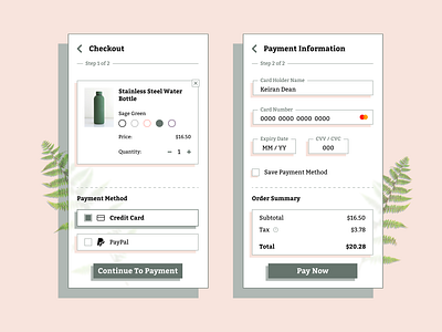 Store Checkout - Daily UI 002 - Mobile app checkout clean concept design ecommerce figma minimal mobile store ui ux