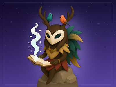 Magical forest spirit mascot! 3d branding design graphic design illustration ui ux web design