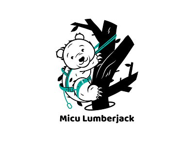 Micu Lumberjack - Logo Design 2d logo bear logo graphic design illustration logo logo design lumberjack logo treehugger vectorial graphic