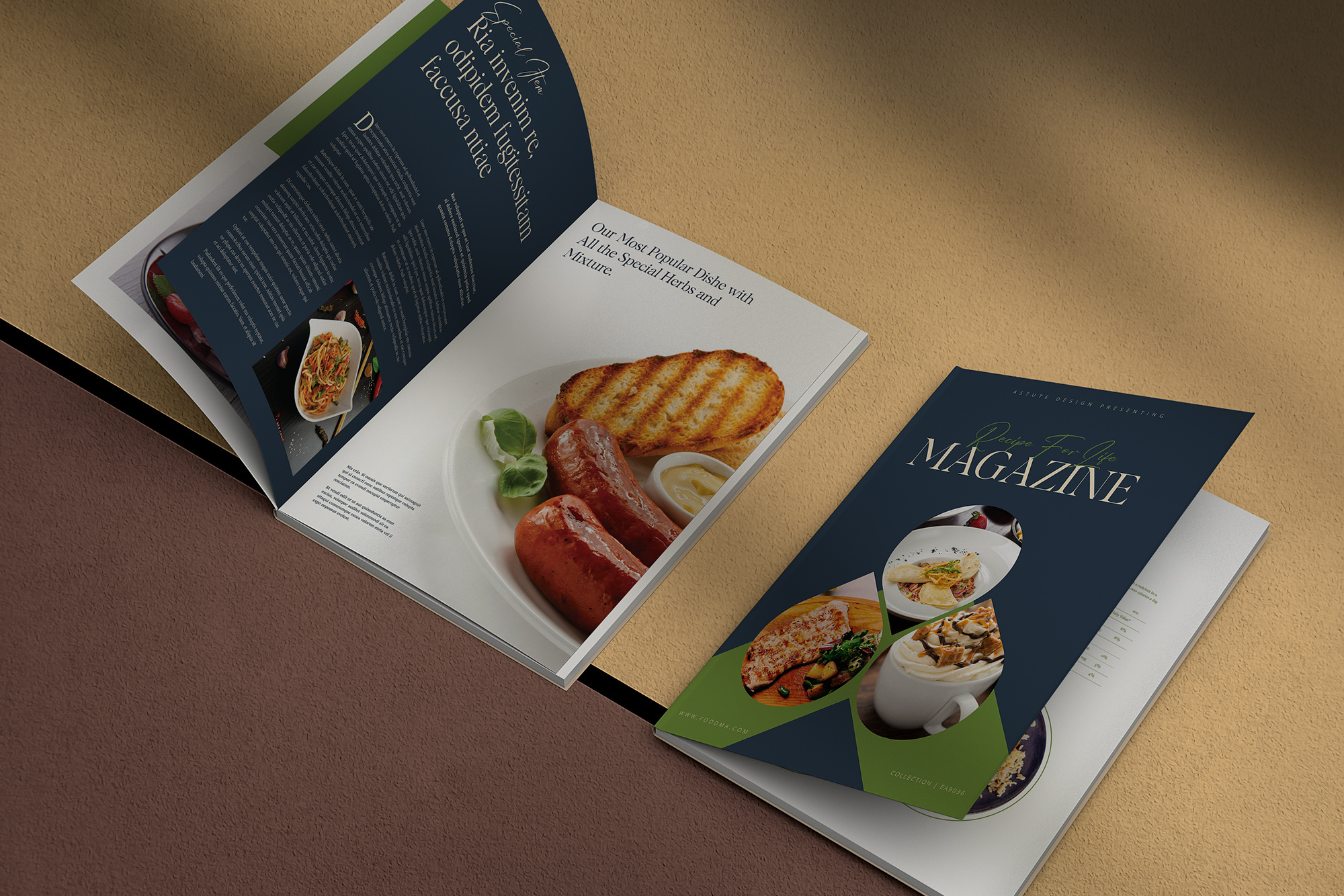 Example of Stunning Food Magazine Layout Design