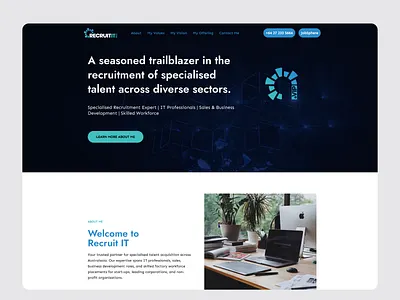 Recruit IT // Website Design branding colourbranding design graphic design graphicdesign homepage landingpage logo design ui ux webdesign websitedesign