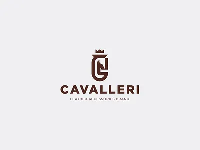 Cavalleri crown horse leather logo logotype minimalism monogram