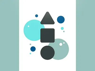 Minimal Soft Geometric Poster branding design geometry graphic design logo minimal ui