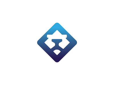 minimal and simple lion face square shape logo abstract brand business face graphic head illustration king leo lion logotype luxury mascot power predator signs strength strong wild zoo