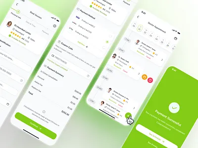 osler v2: AI Telehealth App - Doctor Appointment Flow UIUX ai health companion app ai telehealth app appointment calendar appointment scheduling clean digital health ui doctor appointment app doctor appointment ui doctor consultation app epharmacy app green minimal modern pharmacy app smart health app soft telehealth ui kit telemedicine ui kit virtual doctor consultation virtual health app