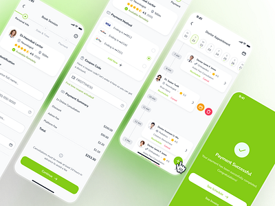 osler v2: AI Telehealth App - Doctor Appointment Flow UIUX ai health companion app ai telehealth app appointment calendar appointment scheduling clean digital health ui doctor appointment app doctor appointment ui doctor consultation app epharmacy app green minimal modern pharmacy app smart health app soft telehealth ui kit telemedicine ui kit virtual doctor consultation virtual health app