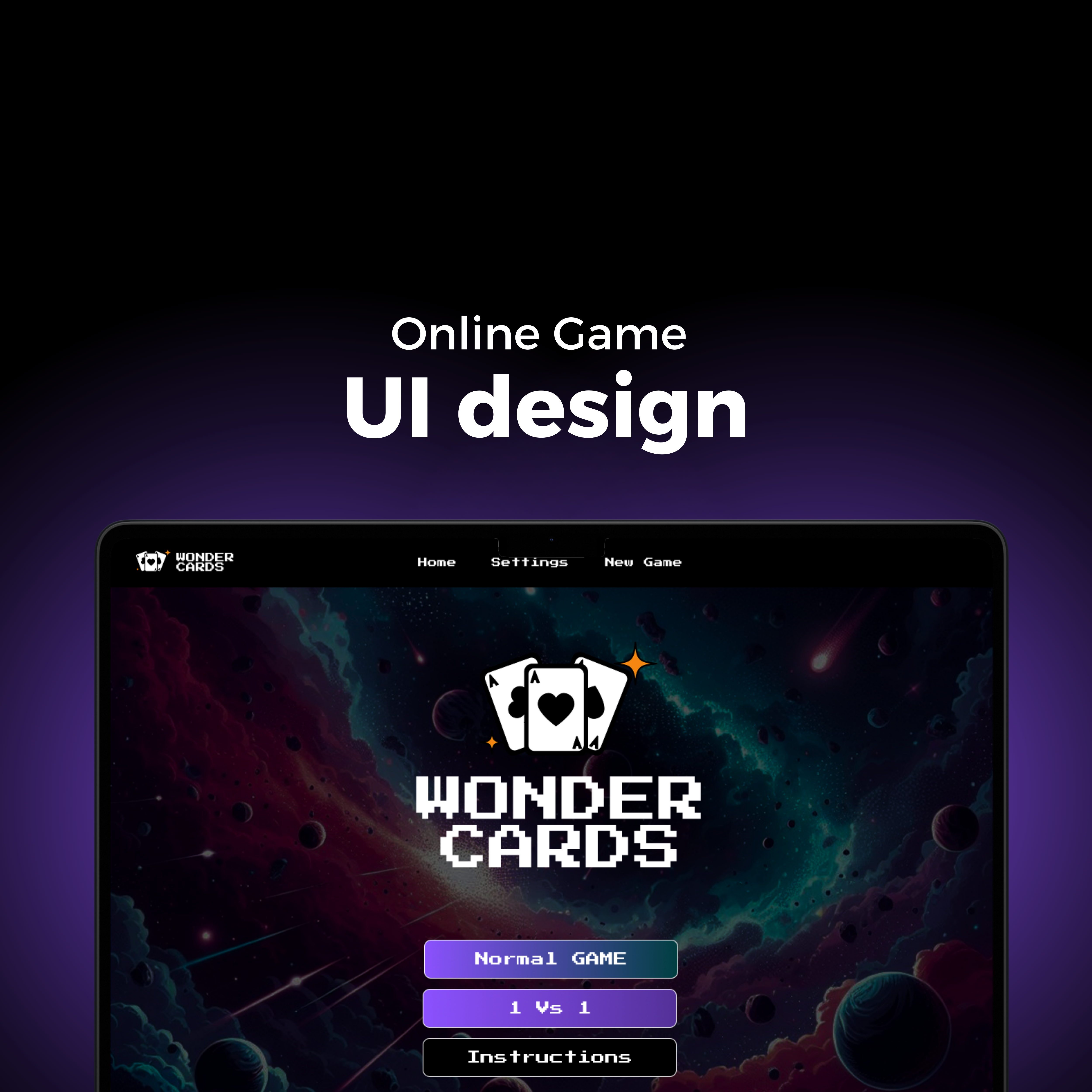 Wonder Cards Game branding game graphic design logo ui