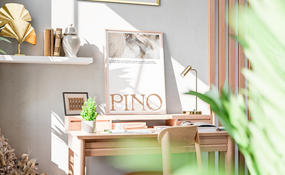 Estudio Pino Branding ® brand branding clean design graphic design interior interior design logo pastel pine pinecone soft tree