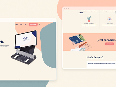 Enna Website Details accessibility app brand cards care design digital elderly family friendly germany home launch munich product startup studio web