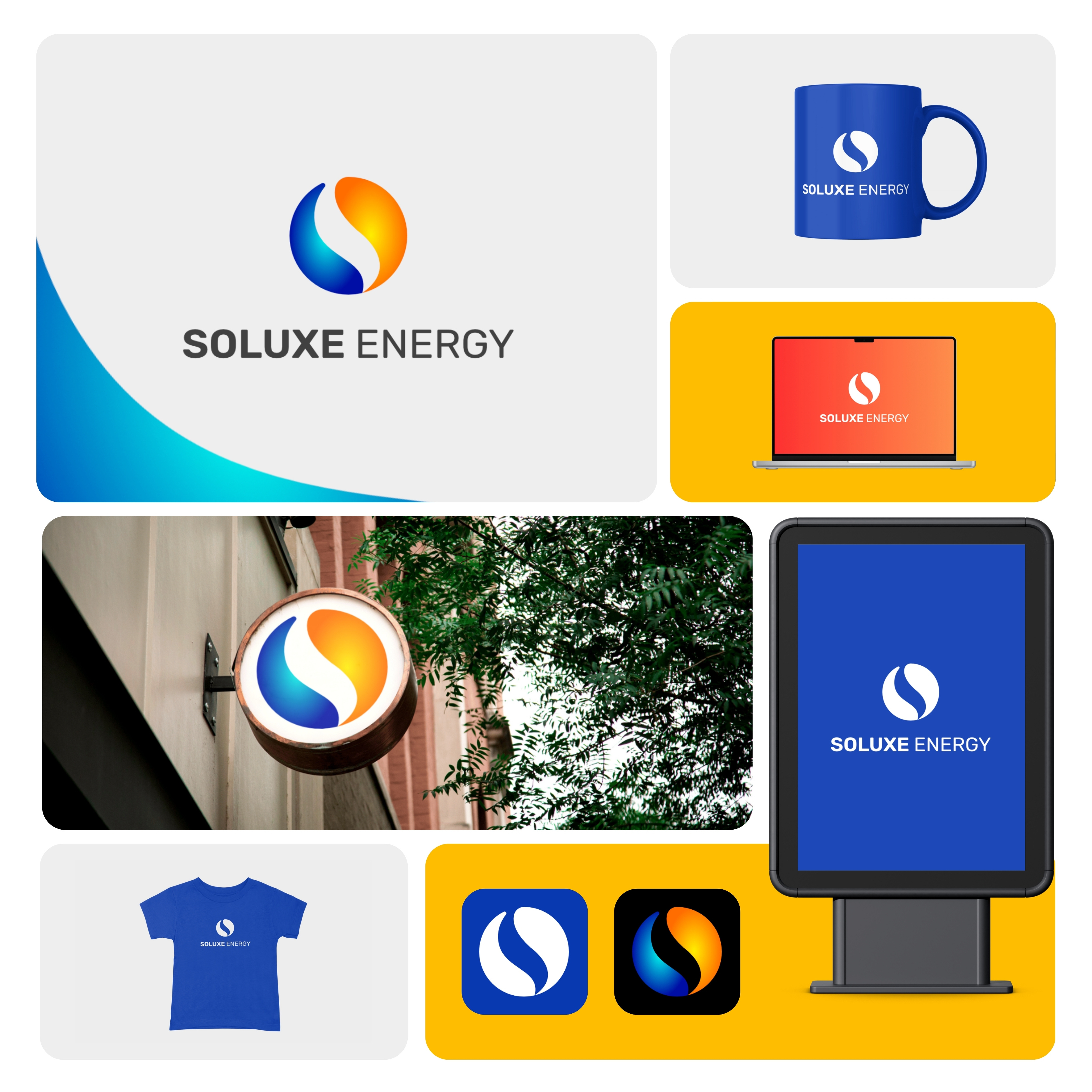 Soluxe Energy Logo Design custom logo dynamic eco energy environmental geometrical hand drawn logo lettermark logo minimal modern s logo solar solar company solar company logo solar energy sun sun logo sustainable symbolic