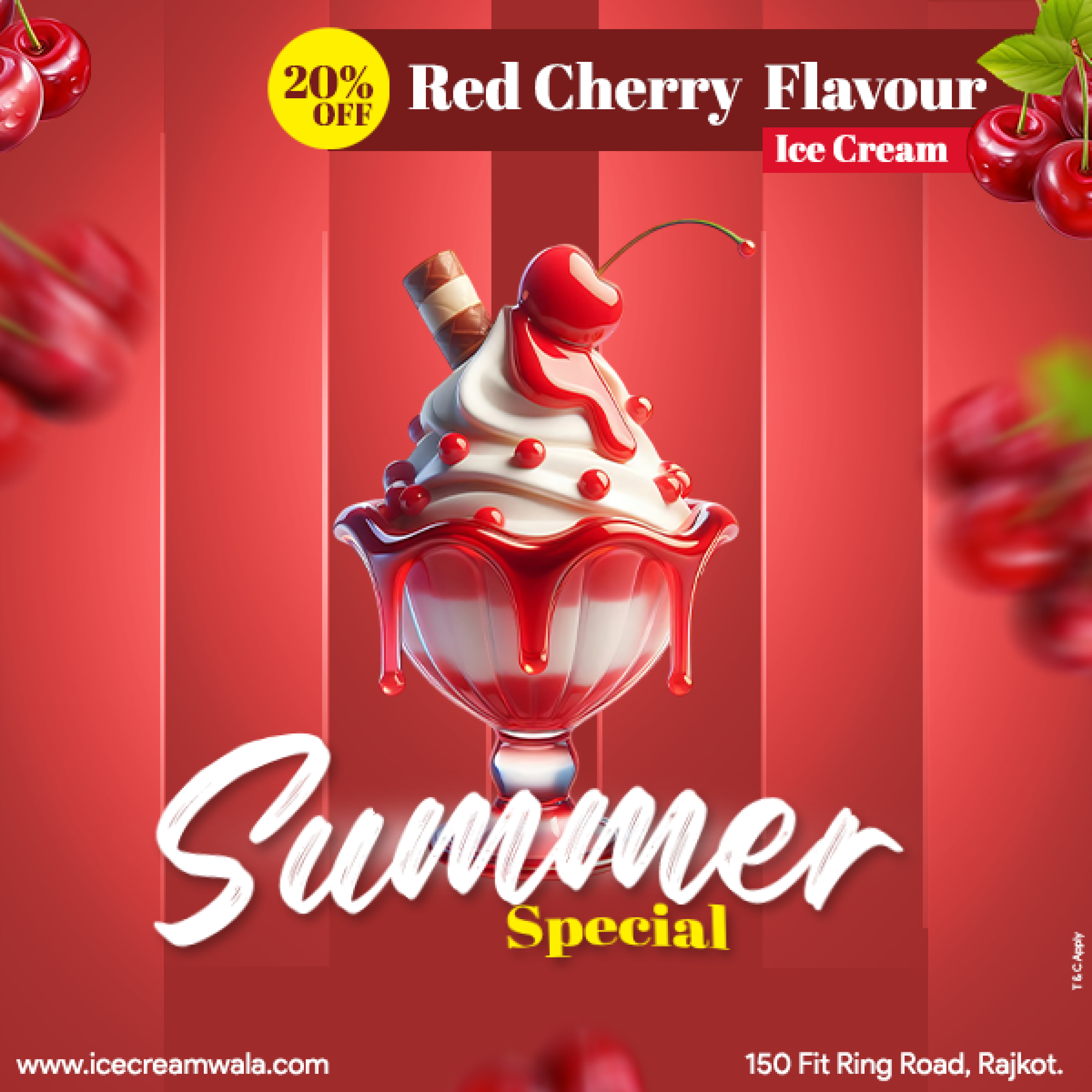 Social Media Branding | Ice Cream Social Ads Design design graphic design ice creame post poster social media