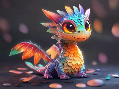 Baby Dragon Hatchling 3d modelling blender cgi r1n7t0xb