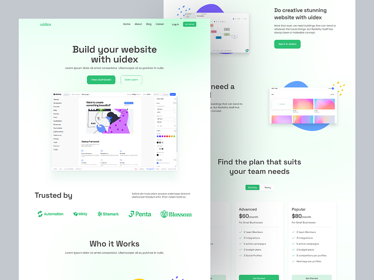 Saas Landing Page Design By Uidex On Dribbble