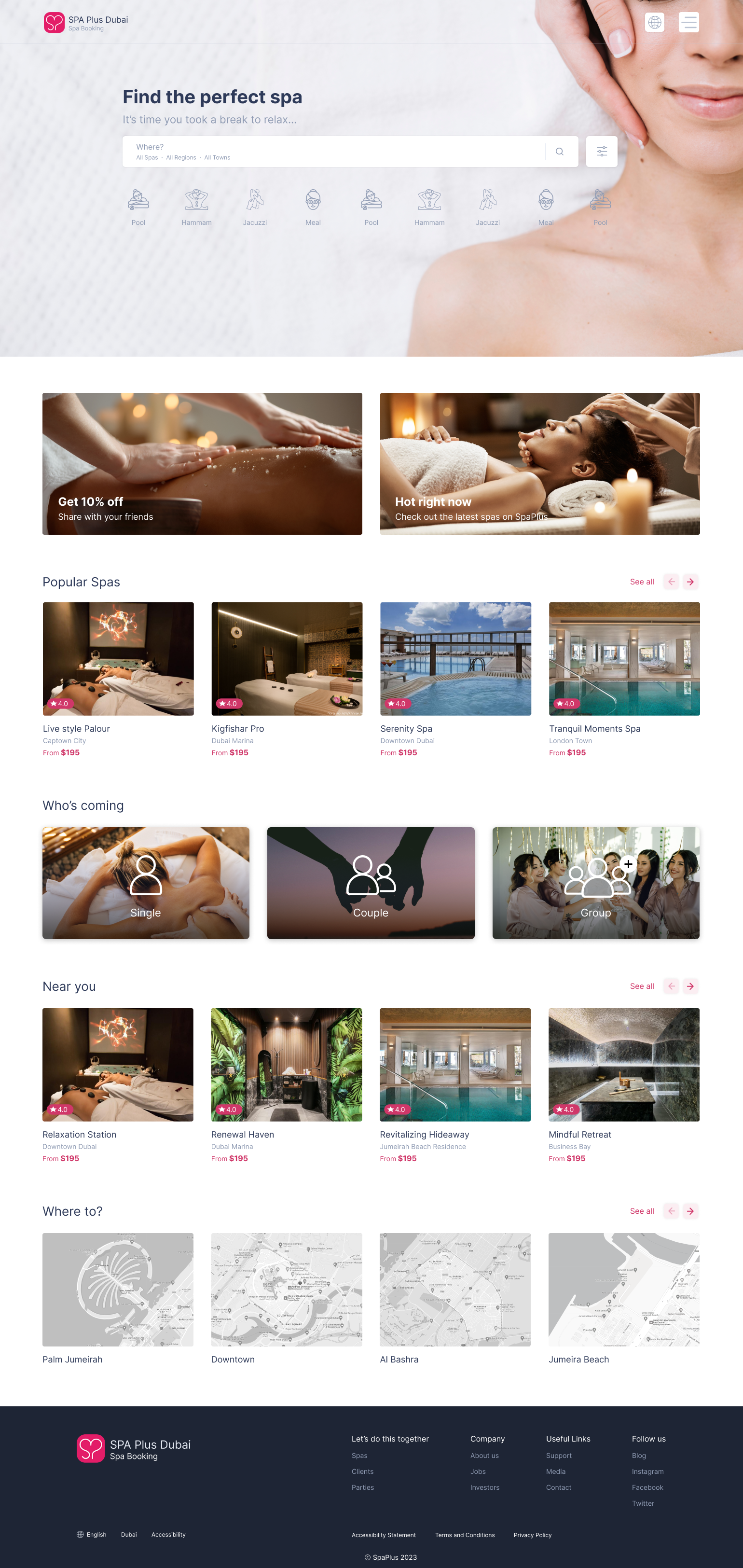 Spaplus – UX & UI for Israel’s Leading Spa Booking Platform b2c platform